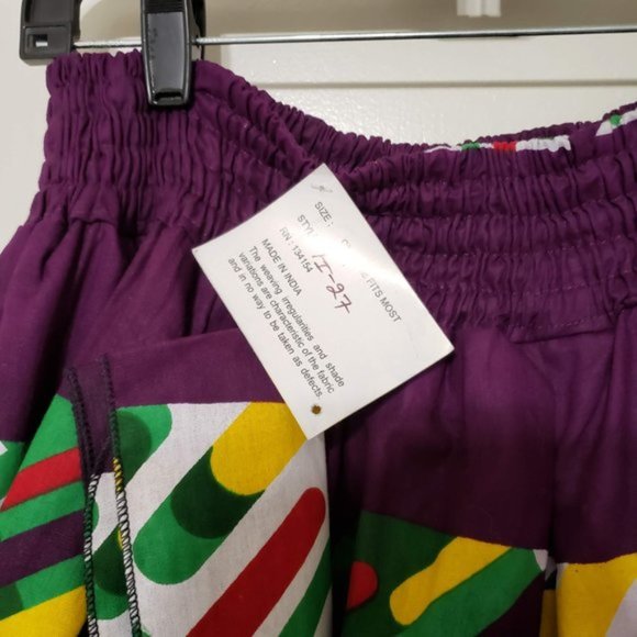 Rainbow multi-colored tiered high-low skirt - Picture 8 of 12